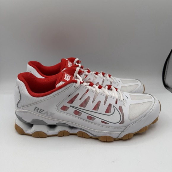 Nike Reax 8 TR Mesh Running Shoes Mens Sz 11 White/Red Sneakers 621716-103 main image 9